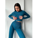 Легінси Сапфірові в Рубчик з Push-Up Ефектом