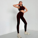 Легінси Темно Бордові в Рубчик з Push-Up Ефектом