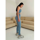 Легінси Голубі в Рубчик з Push-Up Ефектом