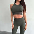 Топ Спортивний Оливковий в Рубчик