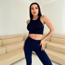 Топ Спортивний Темно Синій в Рубчик