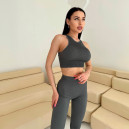 Топ Спортивний Сірий в Рубчик