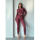 Кроп Топ з Довгим Рукавом Марун