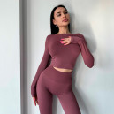 Кроп Топ з Довгим Рукавом Марун