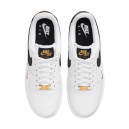 Nike Air Force 1 Low 07 Essential White Black Gold Mini Swoosh CZ0270-102